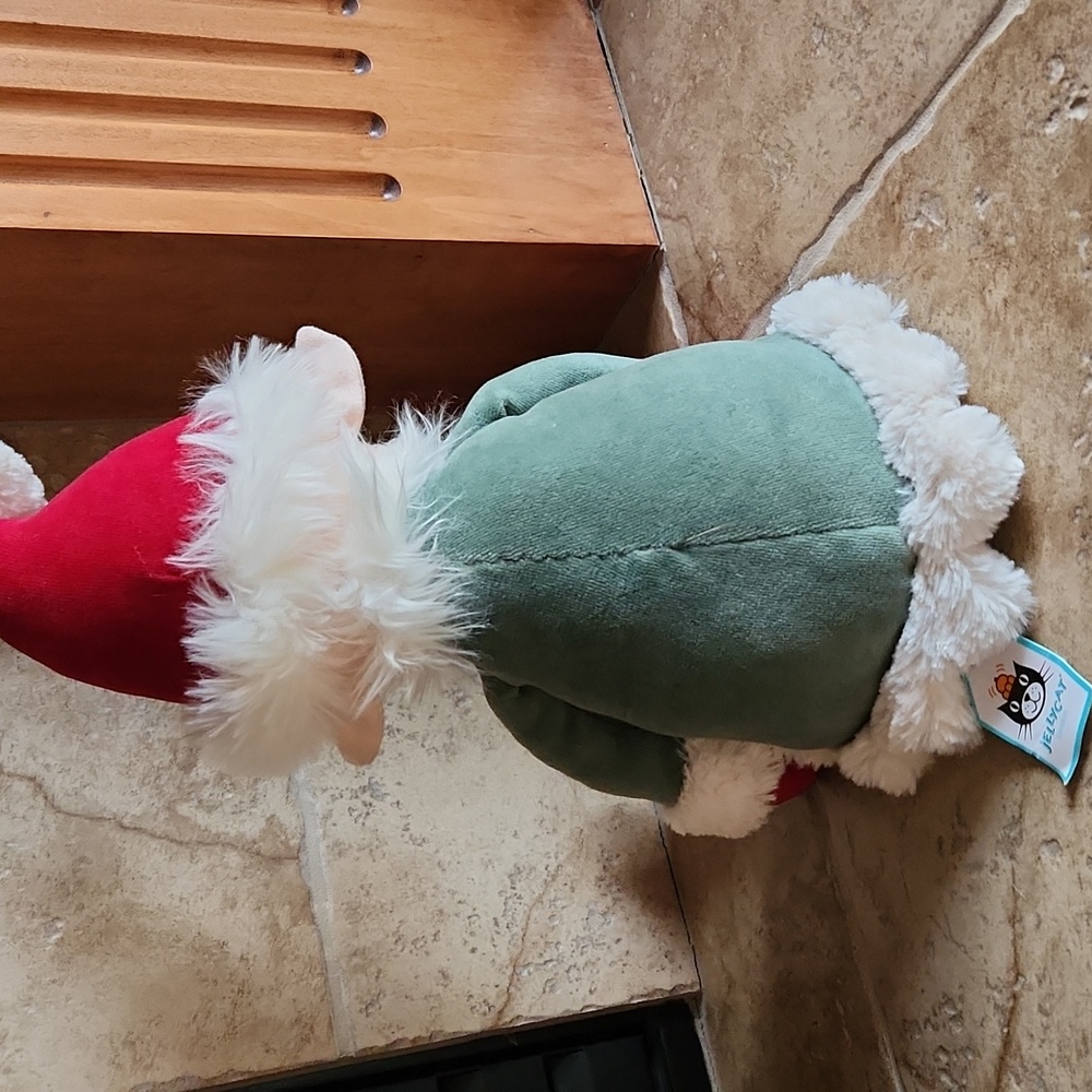 Jellycat Large Leffy Christmas Elf Doll in Green Coat and Red Hat - Picture 5 of 12